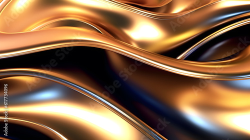 abstract liquid gold background created with Generative AI