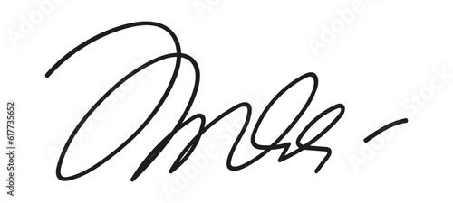 Fake autograph samples. Hand-drawn signatures, examples of documents, certificates and contracts with inked and handwritten lettering.