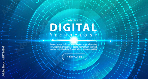 Digital technology speed connect blue green background, cyber nano information, abstract communication, innovation future tech data, internet network connection, Ai big data, line dot illustration 3d