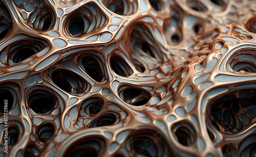 Organic Minimalist Biomimicry Capillary Membrane. Generative AI.