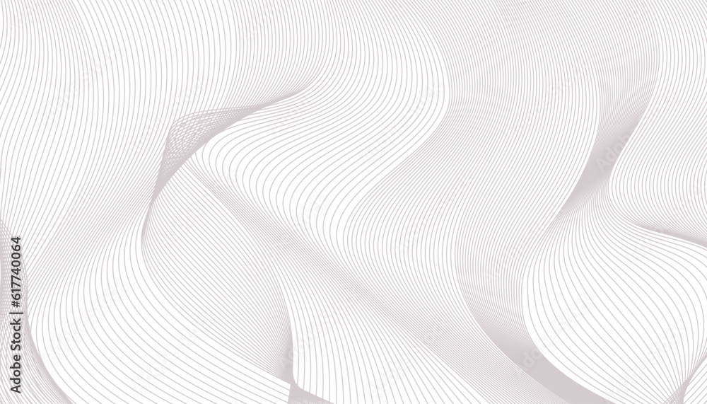 Modern smooth wavy lines. Abstract design. Minimal geometric white light background. Futuristic concept Modern smooth wavy lines. Abstract design. Minimal geometric white light background. Futuristic concept