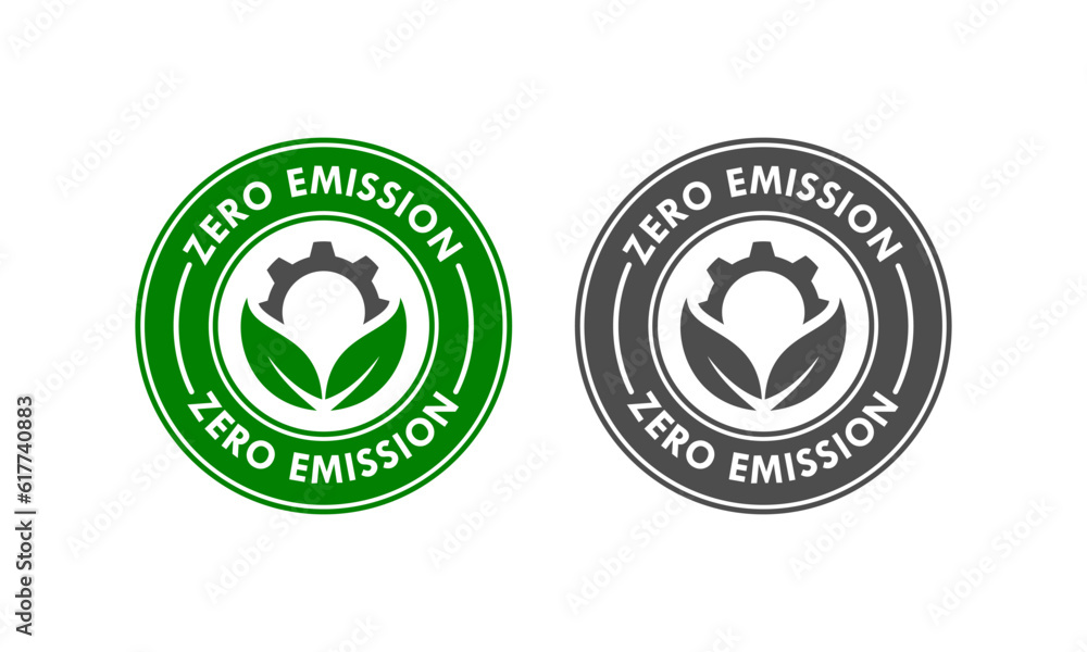 Zero emission logo template illustration. suitable for industry, eco, medical, pollution, automobile