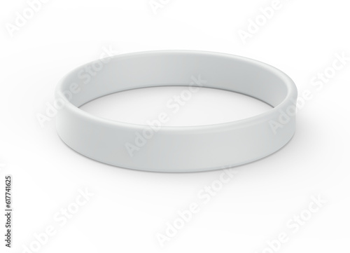 one silicone bracelet, isolated on transparent or white background, png, mockup photo