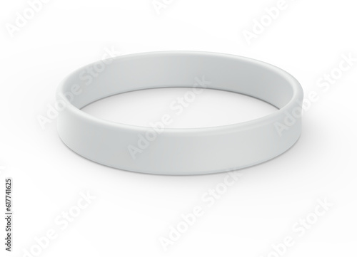 one silicone bracelet, isolated on transparent or white background, png, mockup