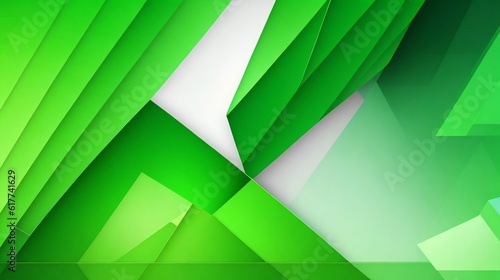 Abstract green and white background