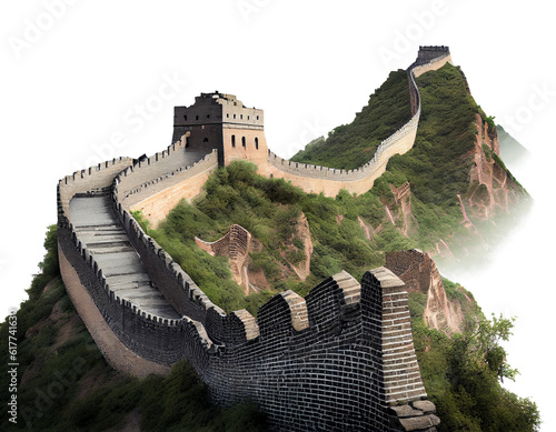 Great Wall of China on transparent background (png)
