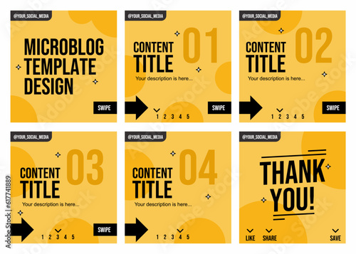 Microblog template design for social media post