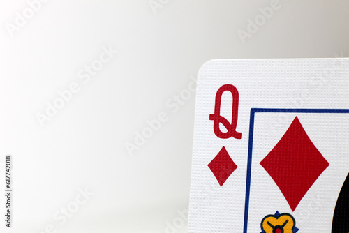 Queen of Diamonds, close up of corner of playing card Free Download Queen of Diamonds, close up of corner of playing card - GFXLoad