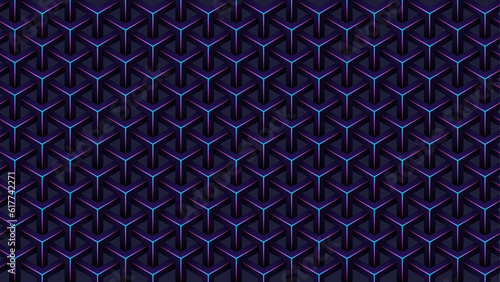 Hexagonal Geometric 3D Pattern