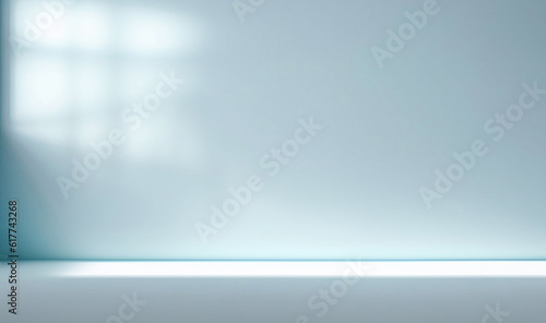 Billede på lærred Minimal abstract light blue background for product presentation