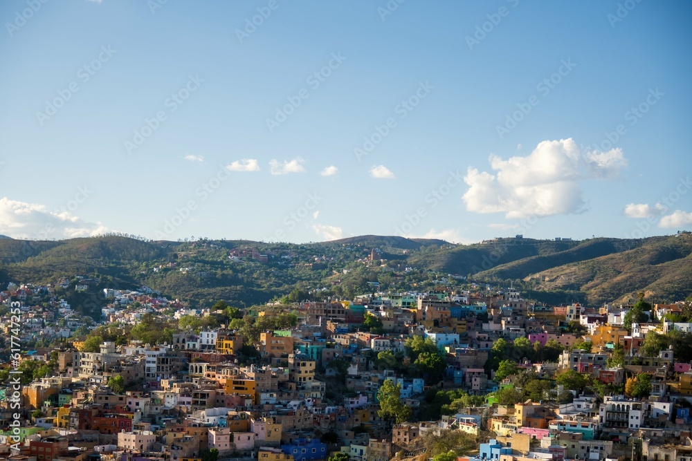 Guanajuato, Discover the vibrant cityscape with illuminated buildings, starlit skies, and enchanting charm