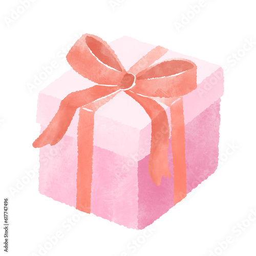 Present with red ribbon, gift box, simple and cute hand-painted watercolor illustration / Ëµ§„ÅÑ„É™„Éú„É≥„ÅÆ„Éó„É¨„Çº„É≥„Éà„ÄÅ„ÇÆ„Éï„Éà„Éú„ÉÉ„ÇØ„Çπ„ÄÅ„Ç∑„É≥„Éó„É´„Åß„Åã„Çè„ÅÑ„ÅÑÊâãÊèè„Åç„ÅÆÊ∞¥ÂΩ©„Ç§„É©„Çπ„Éà