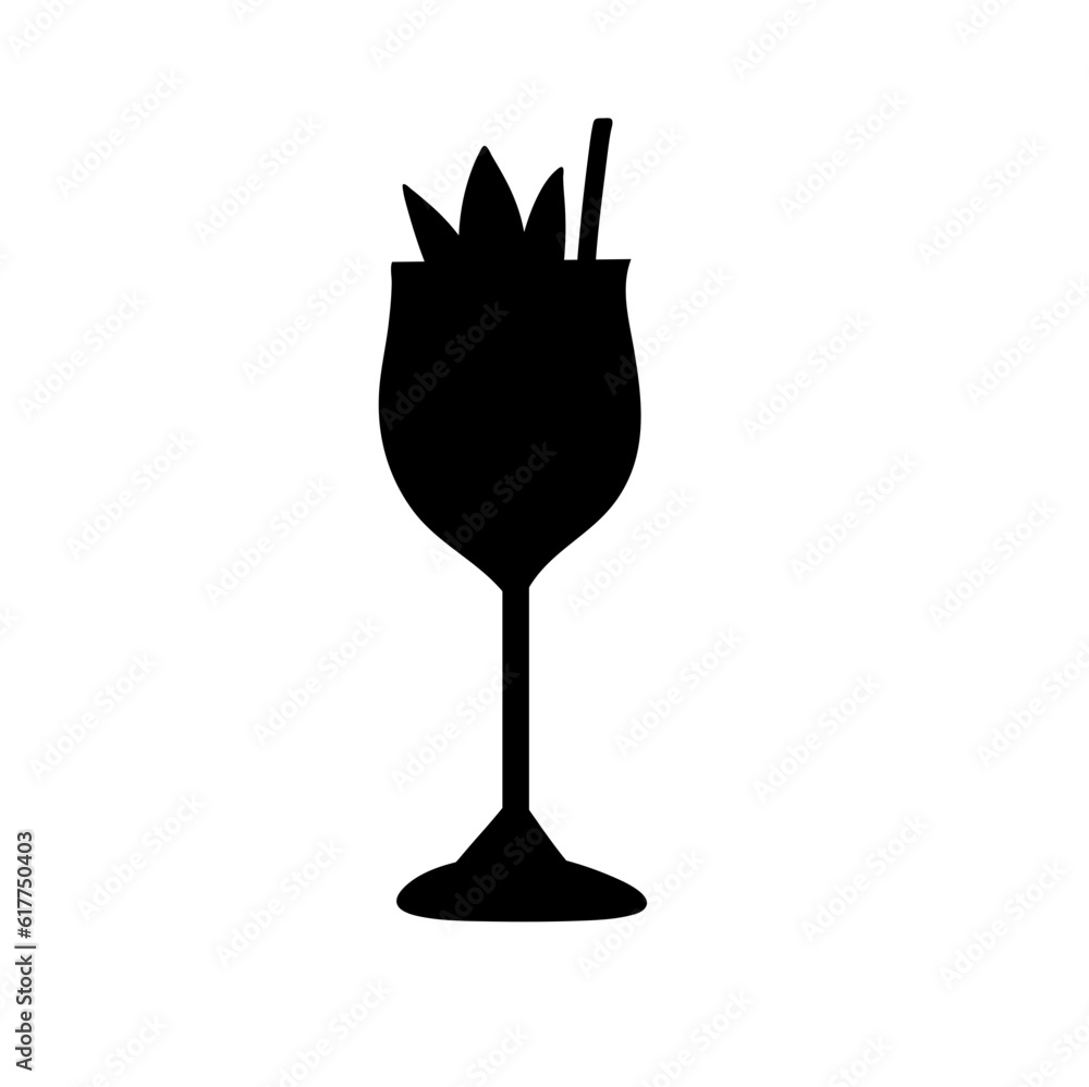 Cocktail silhouettes vector Cocktail silhouettes vector