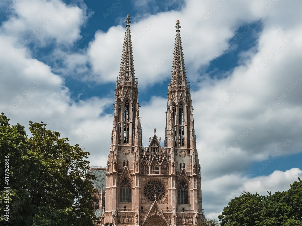 Spiers of the Votive Church in Vienna Spiers of the Votive Church in Vienna