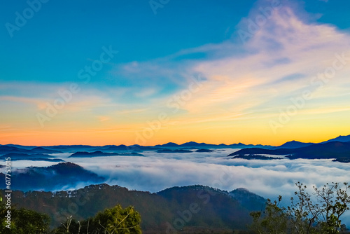 sunrise over mountains