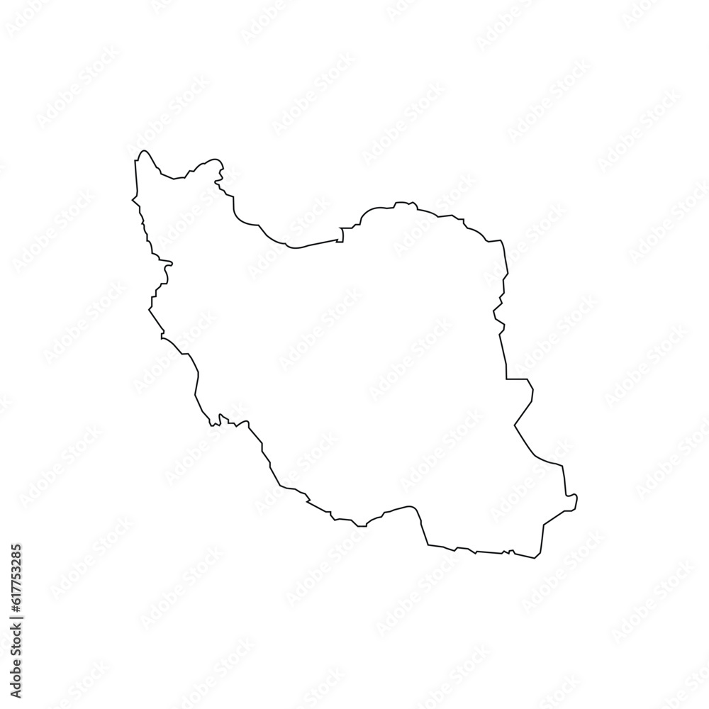 iran map icon vector