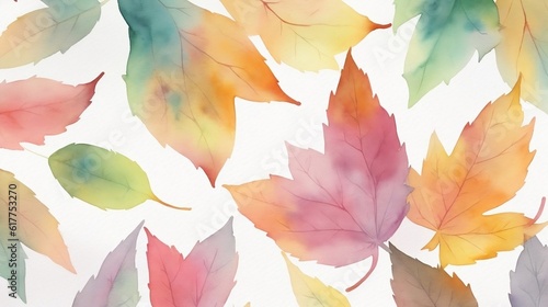 Watercolor Leaves Background