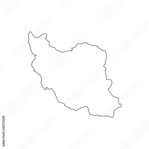 iran map icon vector