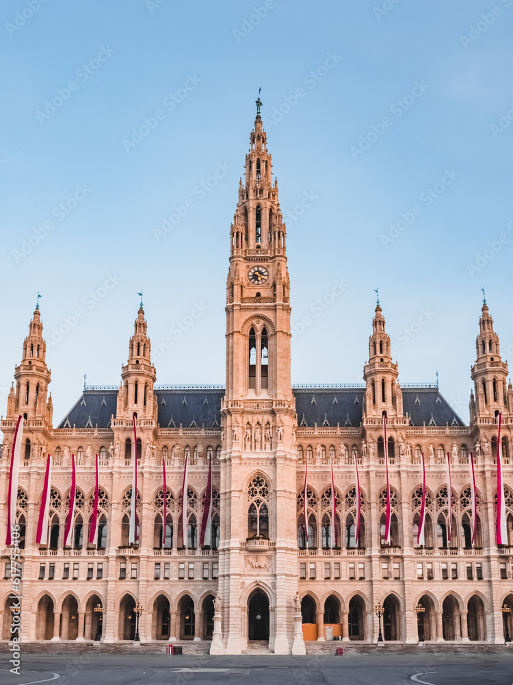 Town hall building in Vienna. Rathaus der Stadt Wien