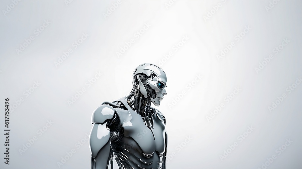 Futuristic Artificial intelligence, a digital humanoid android robot. ROBOT AI technology