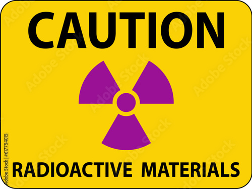 Radioactive Material Sign Caution Radioactive Materials