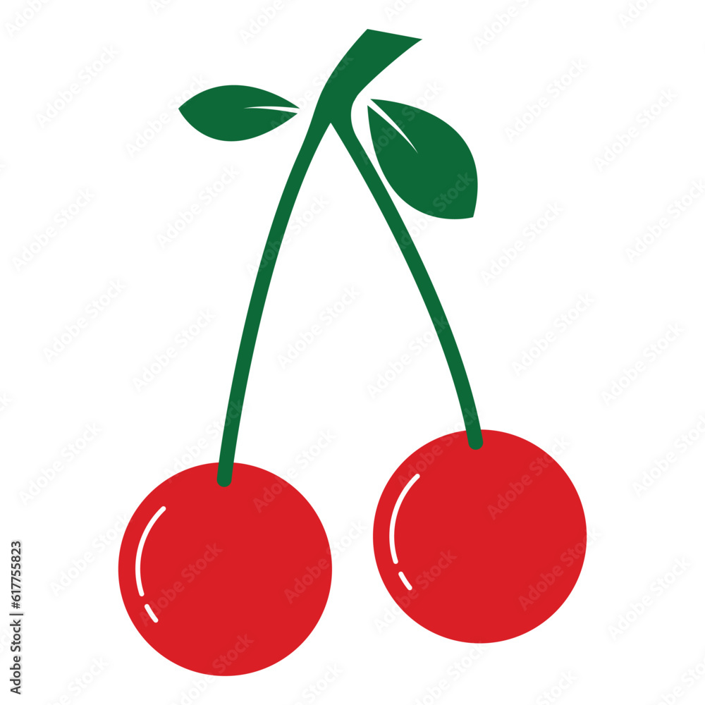 cherry fruit icon vector cherry fruit icon vector