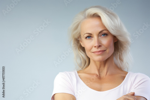 AI generated image of mature studio shot of woman
