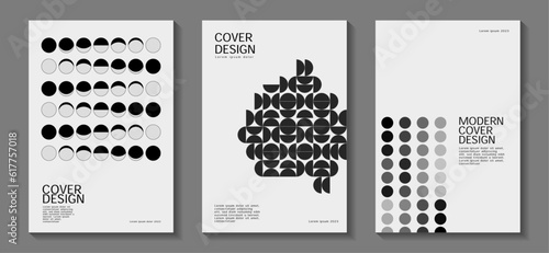 Cover geometric abstract minimal graphic black and white design. Design for posters, brochures, magazines, flyers, and portfolios. Vector illustration