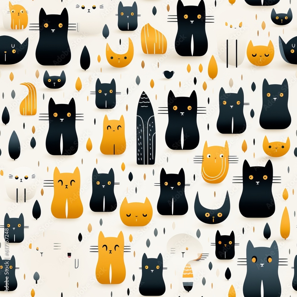 Cat seamless tile able texture Cat seamless tile able texture