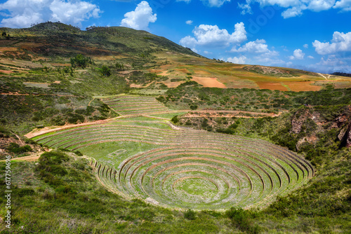 Moray Inca terraces, Sacred Valley, Peru photo