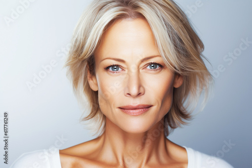 AI generated image of mature studio shot of woman