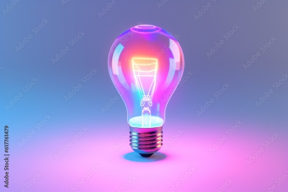 holo lightbulb concept of idea gradient glow holo lightbulb concept of idea gradient glow
