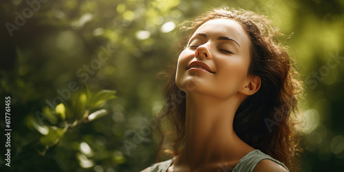 A beautiful woman gracefully dances in nature on a sunny summer day, her movements flowing seamlessly with the surroundings, embodying the joy and freedom of the moment. Generative AI