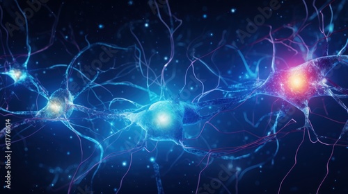 human brain inside firing synapses