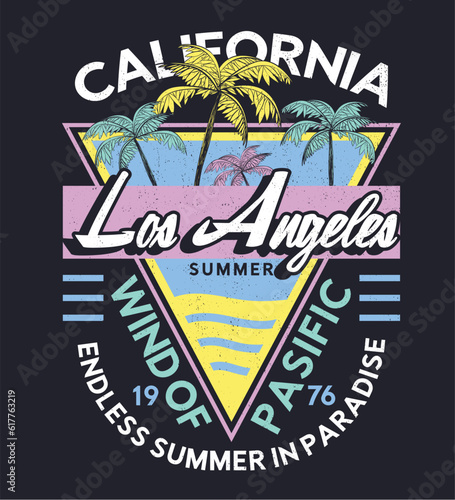 tee print design as vector with vintage beach wear concept