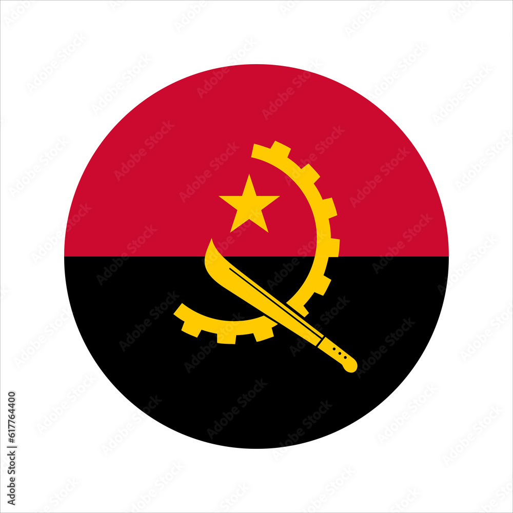 Angola flag simple illustration for independence day or election Angola flag simple illustration for independence day or election