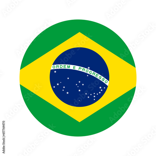 Brazil flag simple illustration for independence day or election
