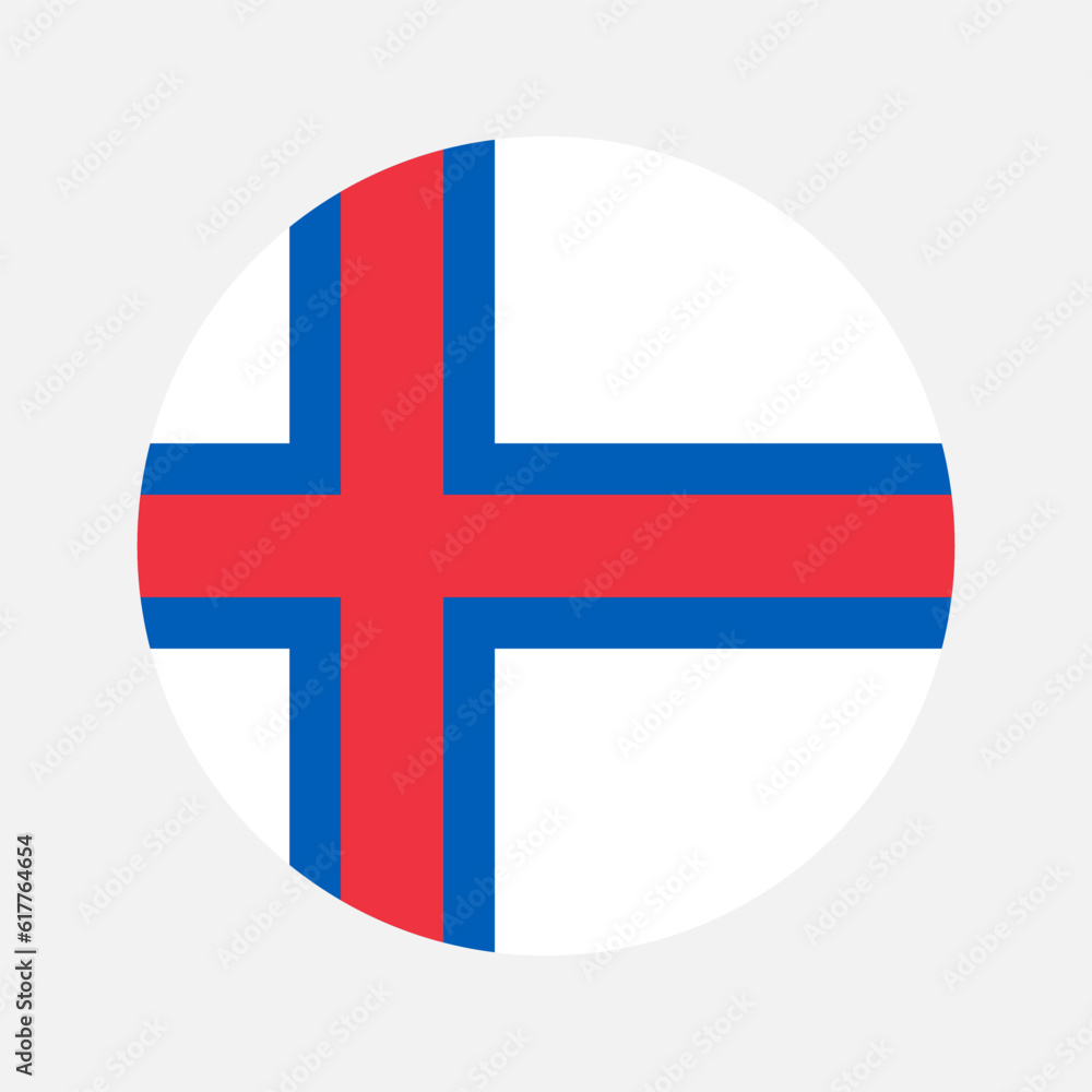Fototapeta premium Faroe Islands flag simple illustration for independence day or election