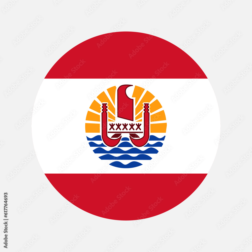 Obraz premium French Polynesia flag simple illustration for independence day or election