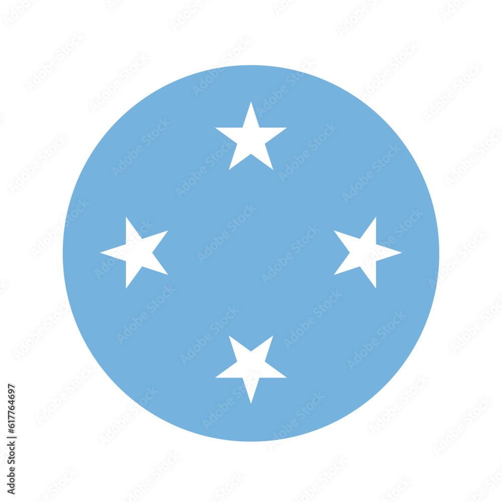 Obraz premium Federated States of Micronesia flag simple illustration for independence day or election