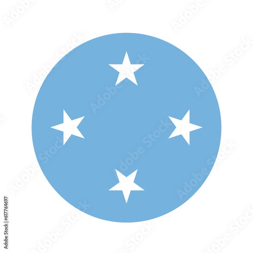 Federated States of Micronesia flag simple illustration for independence day or election