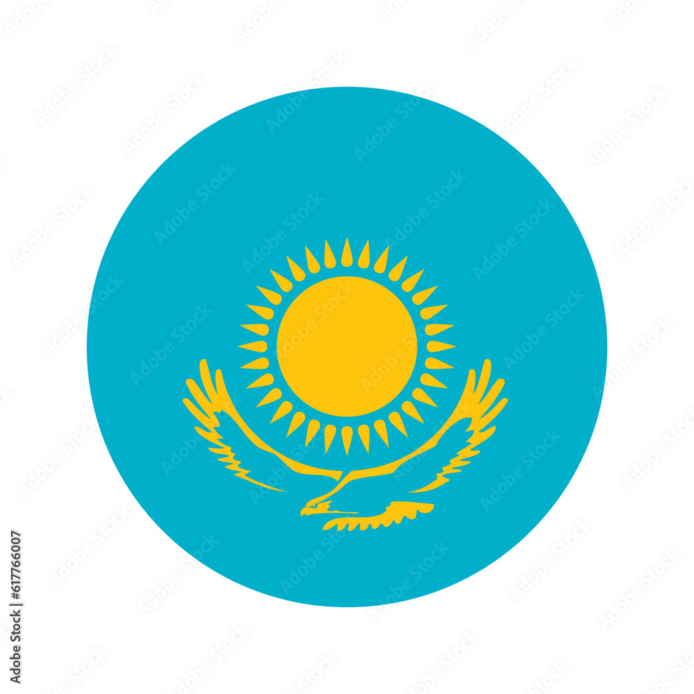 Fototapeta premium Kazakhstan flag simple illustration for independence day or election
