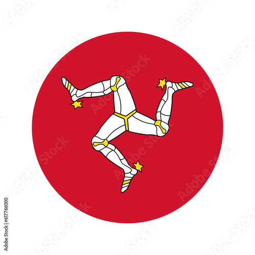 Isle of Mann flag simple illustration for independence day or election