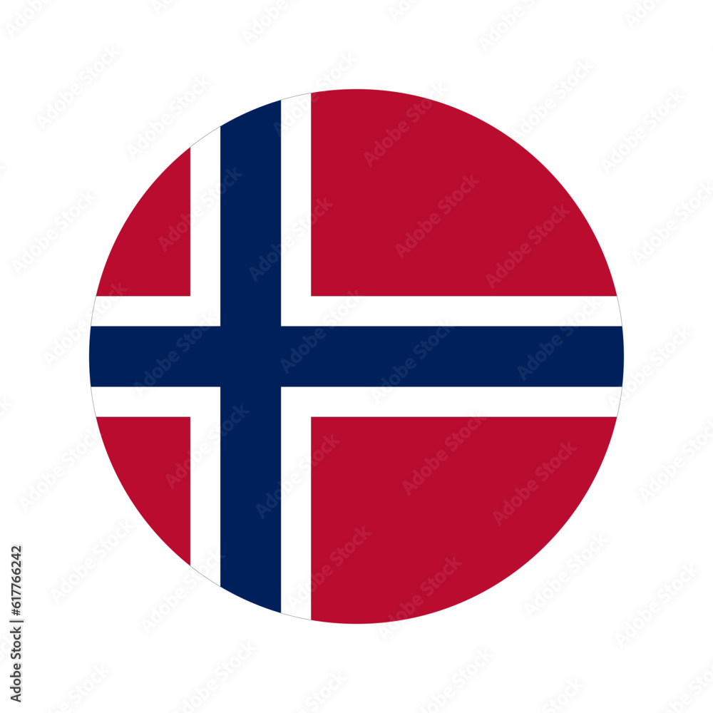 Obraz premium Norway flag simple illustration for independence day or election