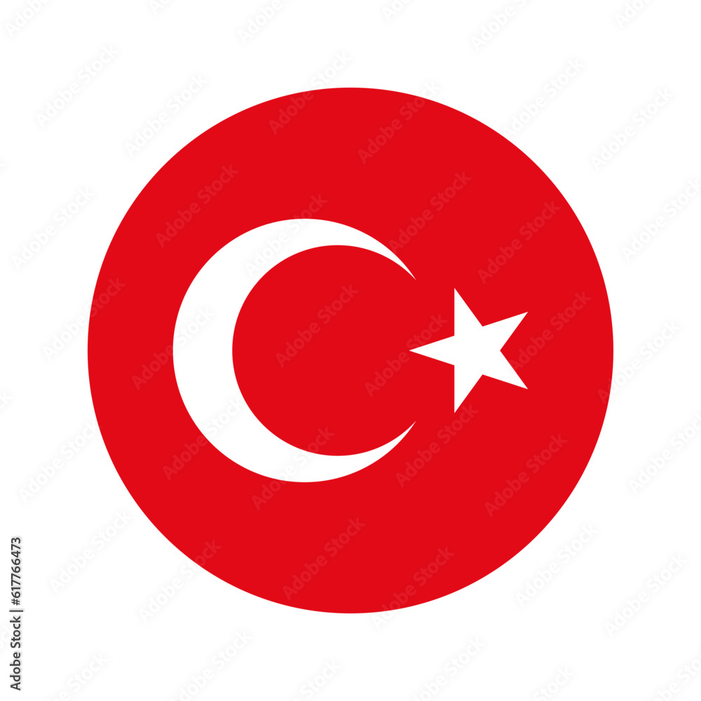 Turkey flag simple illustration for independence day or election Turkey flag simple illustration for independence day or election