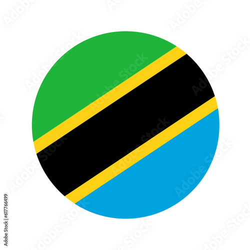 Tanzania flag simple illustration for independence day or election
