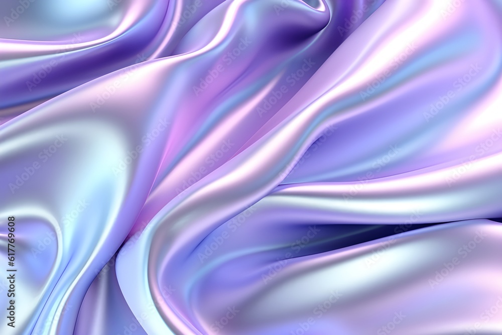 Obraz premium Abstract fluid iridescent holographic neon curved wave in motion colorful background, Gradient design banner, created with Generative AI technology 