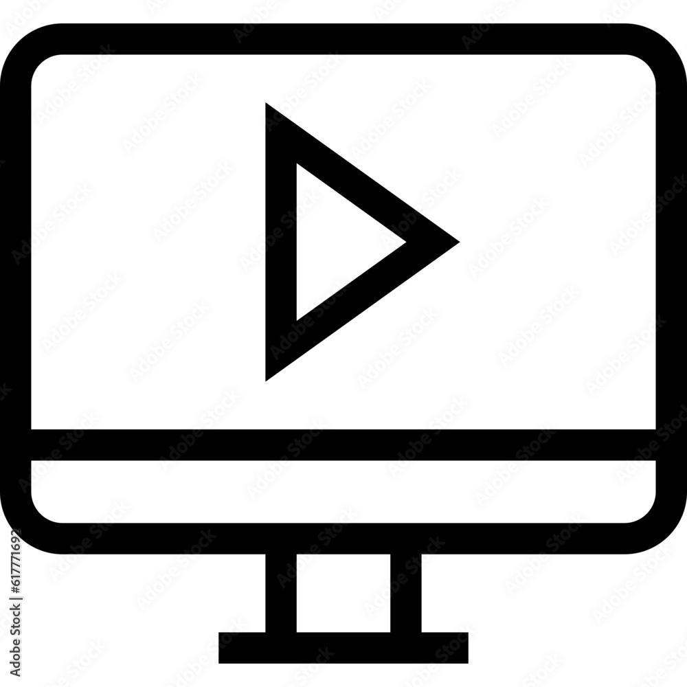 Video Player Line Icon Video Player Line Icon