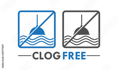Clog free design logo template illustration