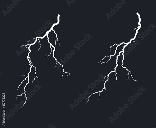 Two lightning bolts in the sky